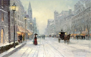 150の主題の芸術作品 Painting - 冬の夕暮れTKクリスマス